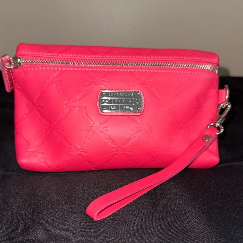 Longchamp Pink Embossed Wristlet - Picture 10 of 10
